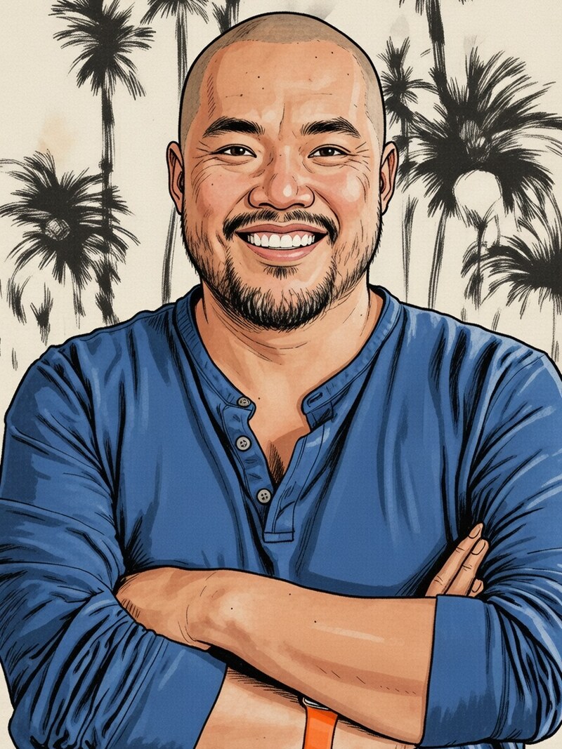 Sketch portrait of Don Ho, Co-Founder and CEO of Kaizen AI Lab